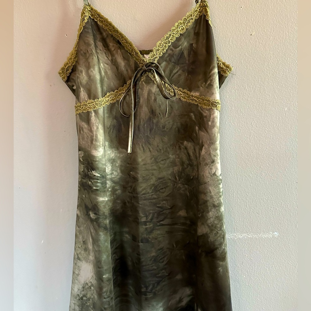 Green fairy core dress